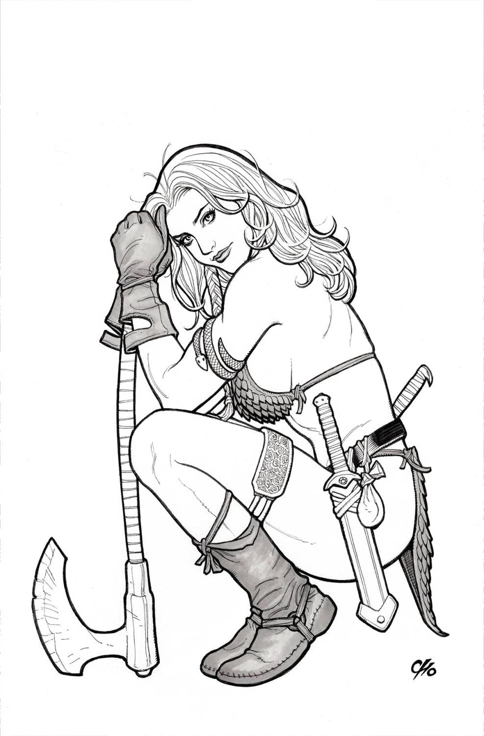 Savage Red Sonja #1 Cvr J 15 Copy Incv Cho Line Art Virgin