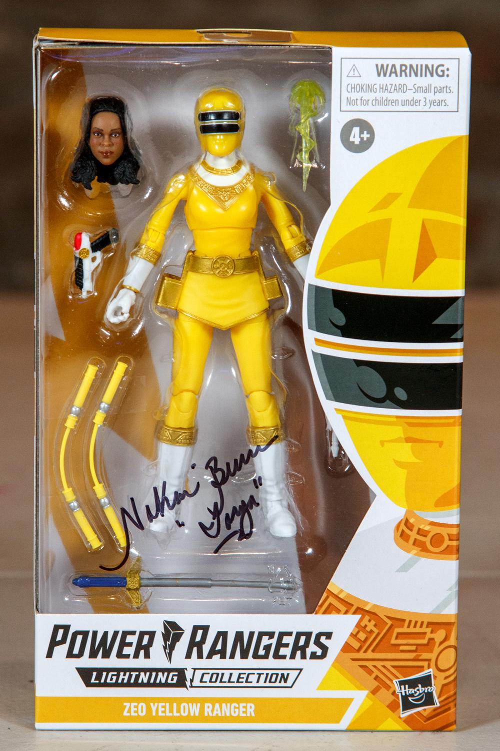 Power Rangers Lightning Zero Yellow 6in Action Figure SIGNED by Nakia Burrise
