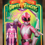 Power Rangers Pink Ranger Reaction Figure SIGNED by Catherine Sutherland