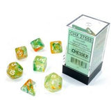 Nebula: Polyhedral Spring/white Luminary 7-Die Set