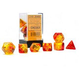 Gemini: Poly Translucent Red-Yellow/gold 7-Die Set