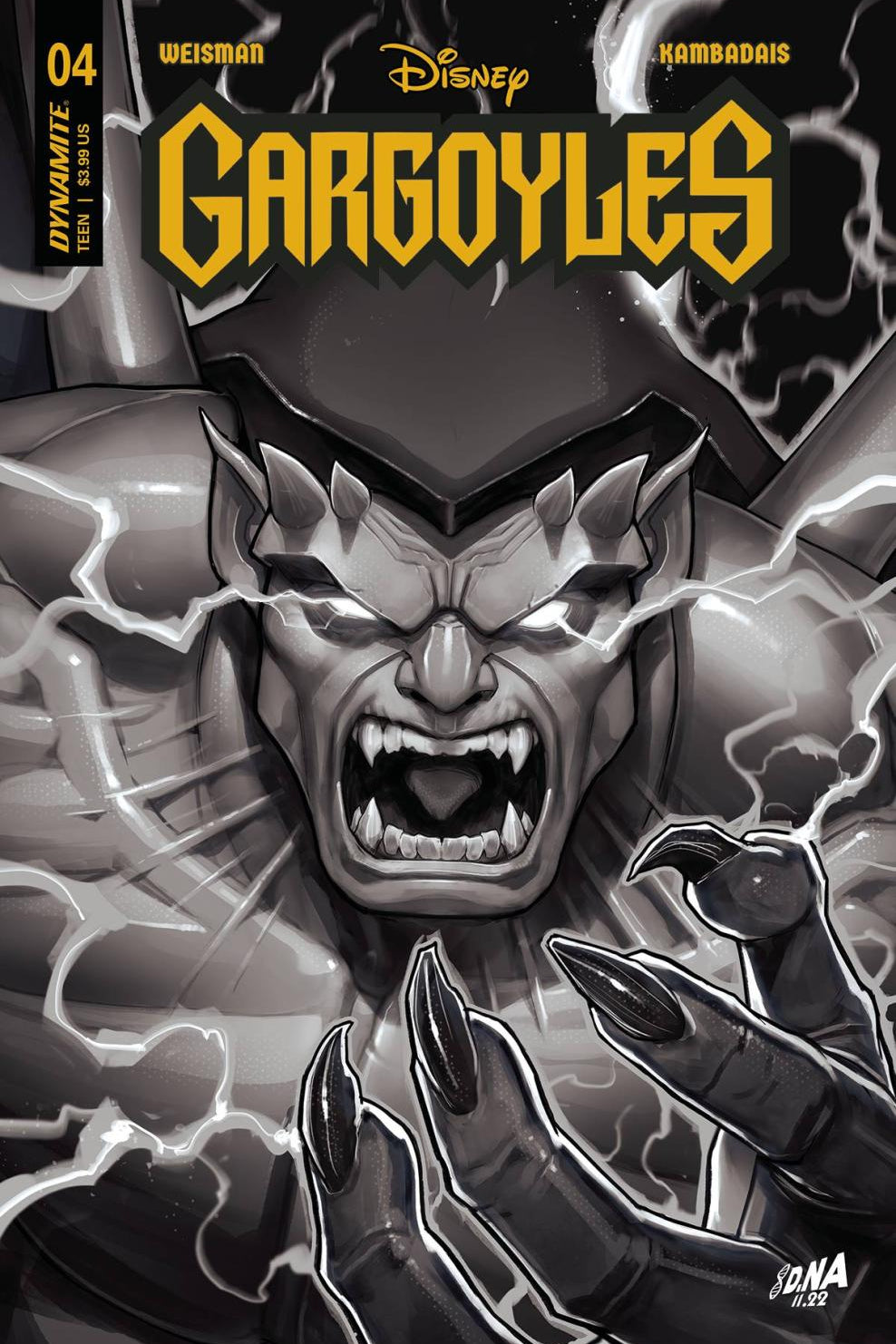 Gargoyles #4 Cvr I 15 Copy Incv Nakayama B&W