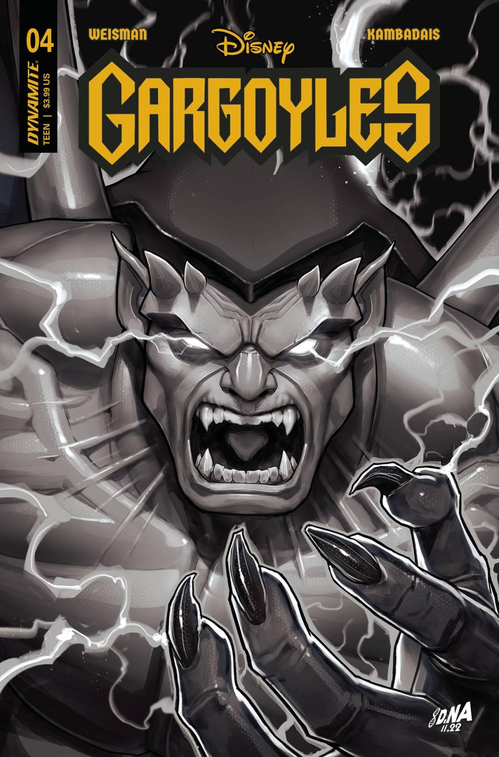 Gargoyles #4 Cvr I 15 Copy Incv Nakayama B&W