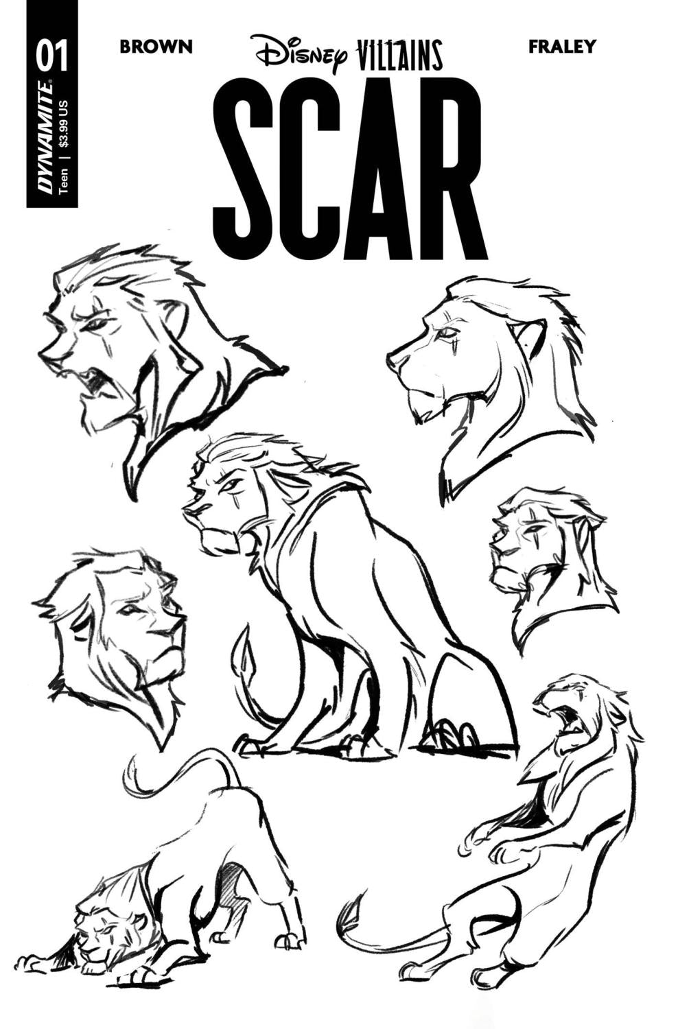 Disney Villains Scar #1 Cvr J20 Copy Incv Character Desgin