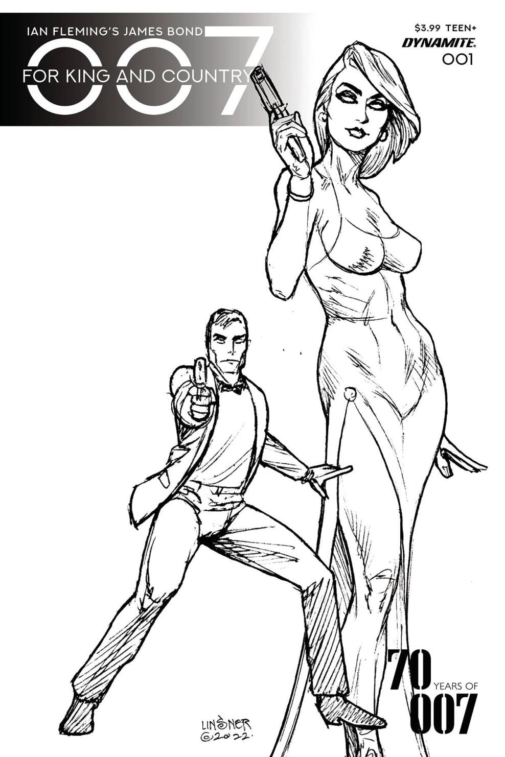 007 For King Country #1 Cvr F10 Copy Incv Linsner Line Art