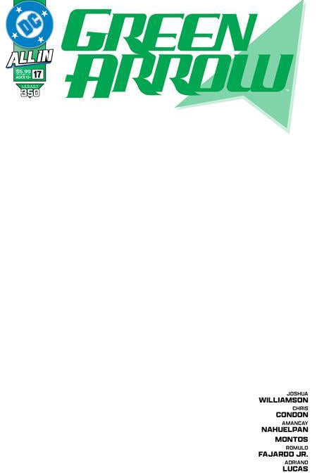 Green Arrow #350 Cvr D Blank Csv