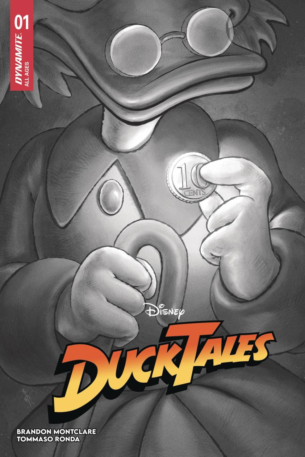 Ducktales #1 Cvr P 25 Copy Incv Quah B&W