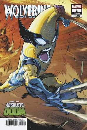 Wolverine #3 Iban Coello Marvel Fortnite Peelverine Var