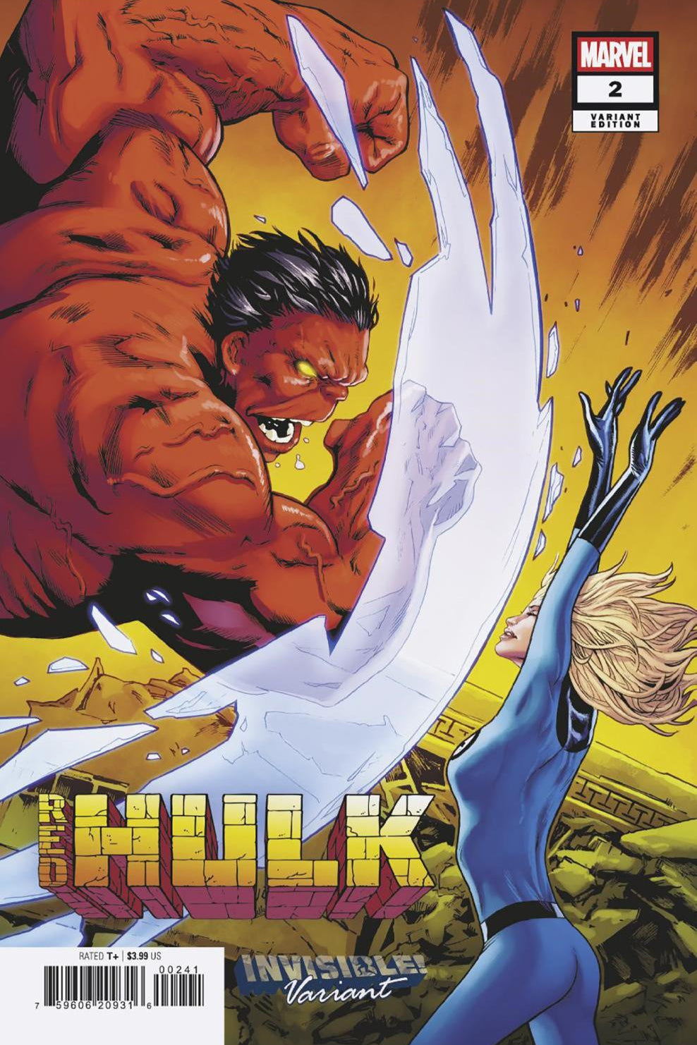 RED HULK #2 GREG LAND INVISIBLE VAR DOOM CVR D