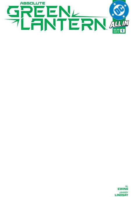 Absolute Green Lantern #1 Cvr H Blank Csv