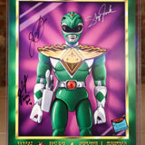Green Ranger Action Figure Print SIGNED by Jason David Frank & Jenna Frank & Skye Frank