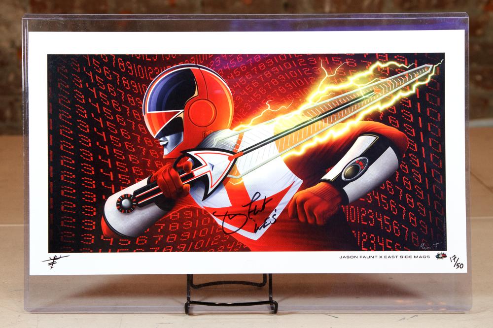 Red Time Force Ranger Print SIGNED by Jason Faunt