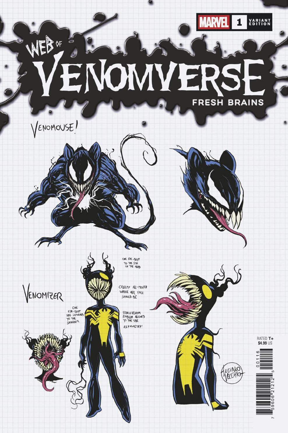 WEB OF VENOMVERSE FRESH BRAINS #1 LUCIANO VECCHIO DESIGN VAR 1:10 INCV
