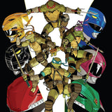 MIGHTY MORPHIN POWER RANGERS TEENAGE MUTANT NINJA TURTLES III #1 O UNLOCKABLE VAR FULL ART MORA CVR E