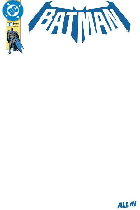 BATMAN #1 CVR K BLANK CARD STOCK VAR