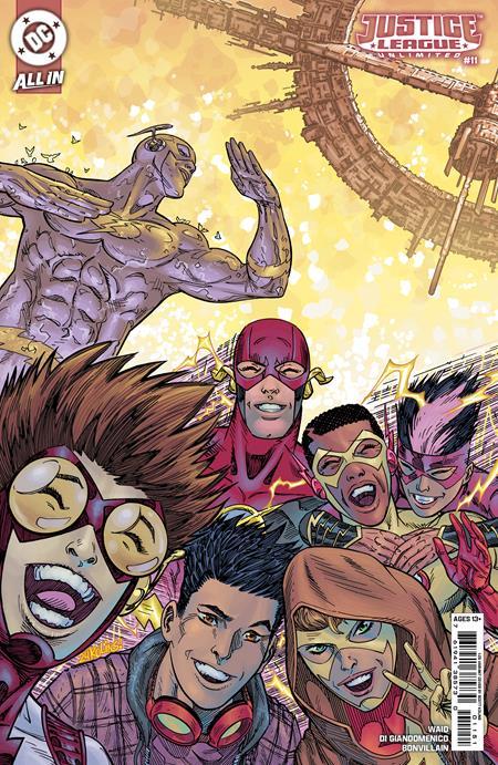 JUSTICE LEAGUE UNLIMITED #11 CVR F INC 1:25 SCOTT KOLINS CARD STOCK VAR