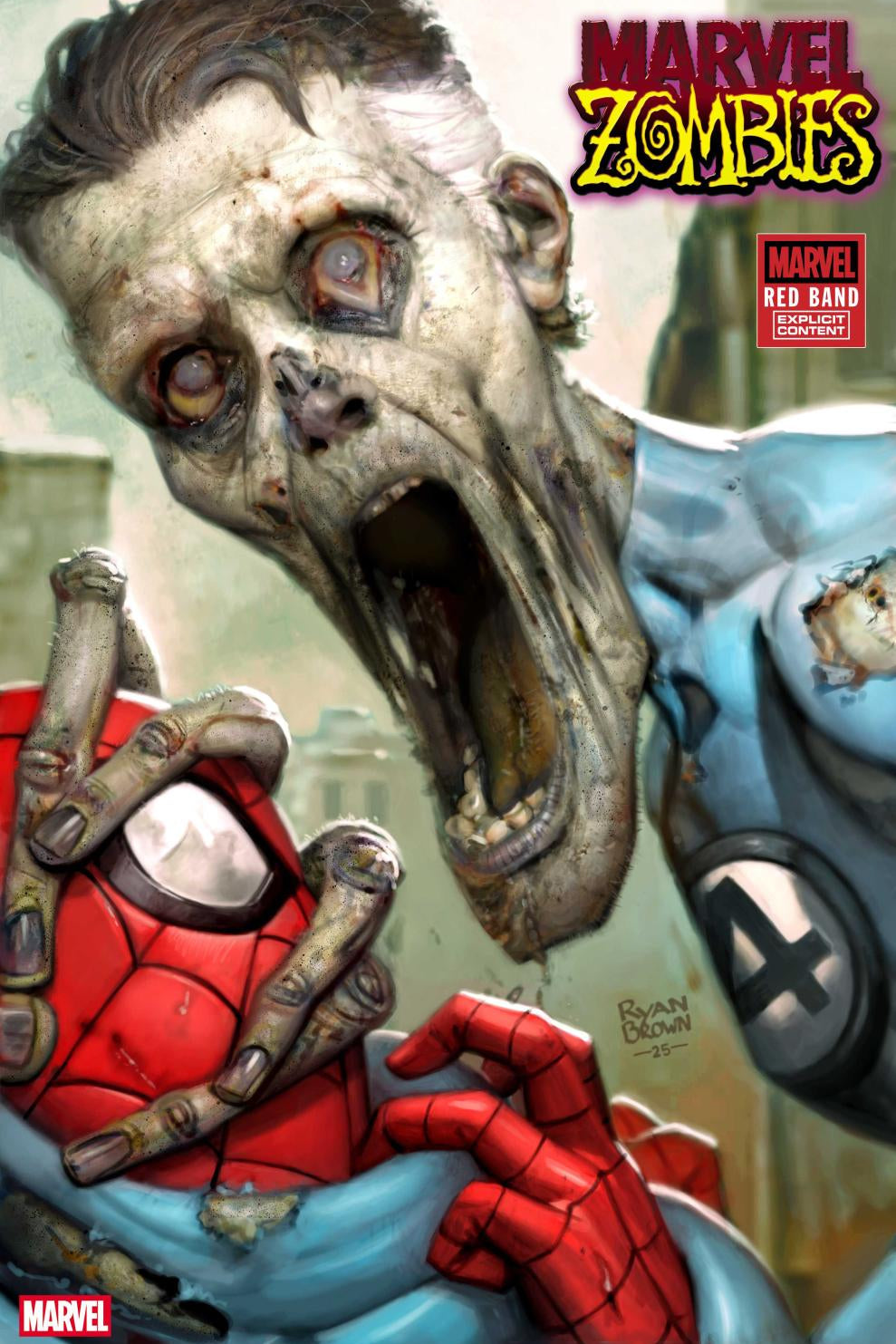 MARVEL ZOMBIES RED BAND #1 RYAN BROWN VAR POLYBAGGED 1:25 INCV