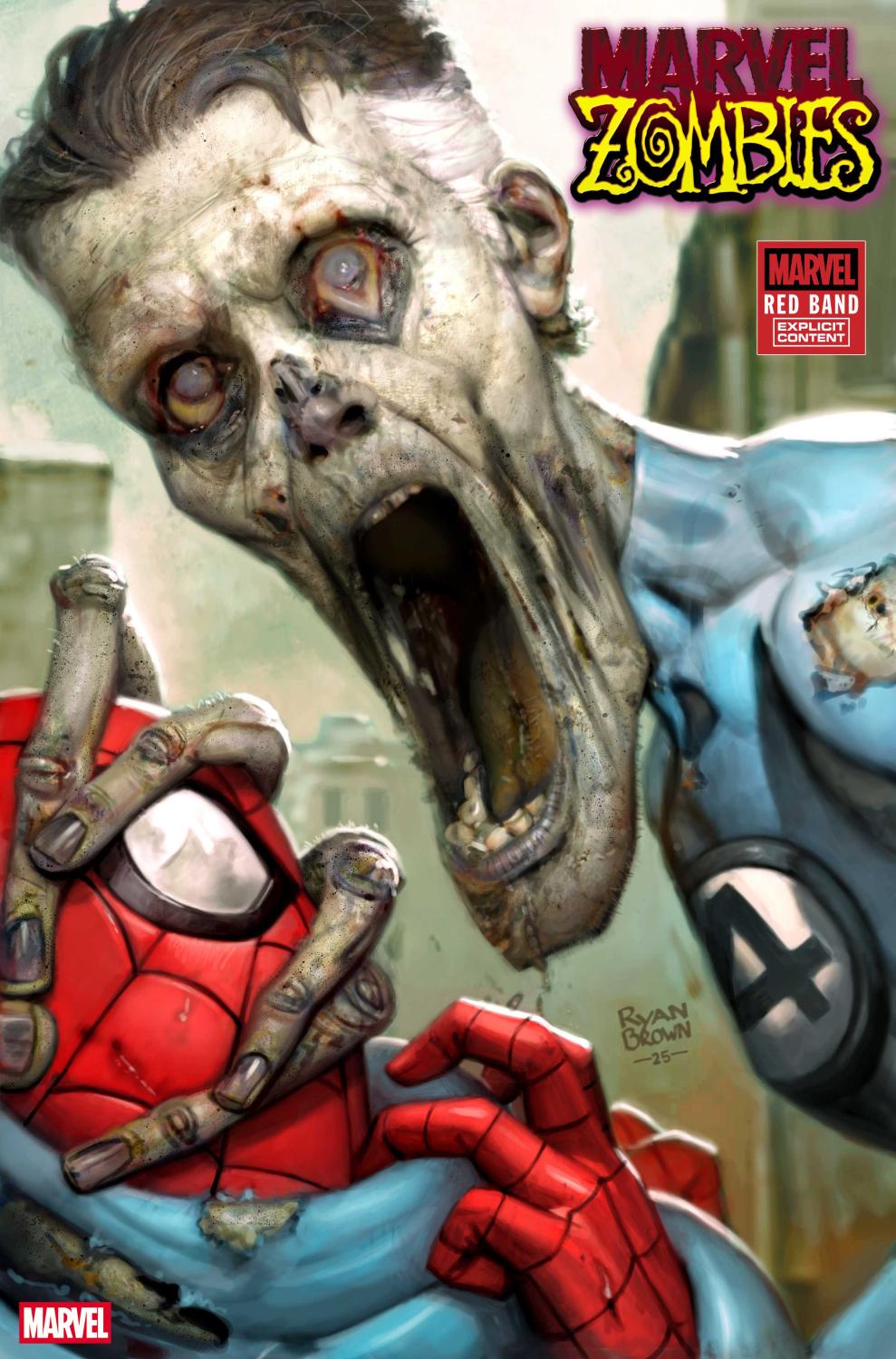 MARVEL ZOMBIES RED BAND #1 RYAN BROWN VAR POLYBAGGED 1:25 INCV