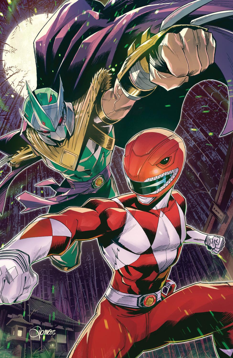 MIGHTY MORPHIN POWER RANGERS TEENAGE MUTANT NINJA TURTLES III #2 D VAR FULL ART FOIL ZONNO CVR D