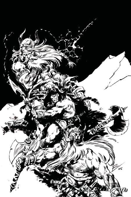 CONAN THE BARBARIAN #25 CVR I INC 1:5 ROBERTO DE LA TORRE B&W VAR