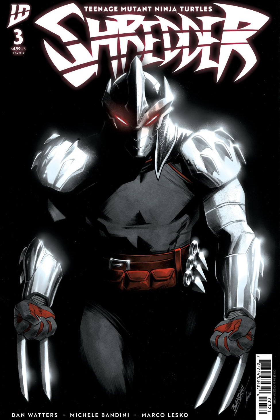 TEENAGE MUTANT NINJA TURTLES SHREDDER #3 VAR B BANDINI CVR B