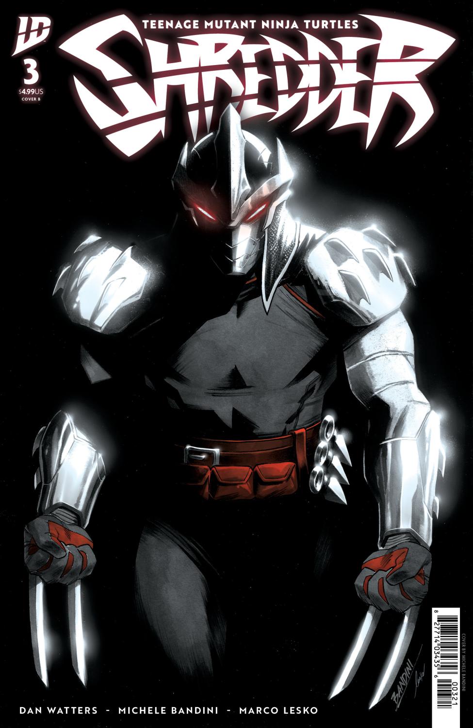 TEENAGE MUTANT NINJA TURTLES SHREDDER #3 VAR B BANDINI CVR B