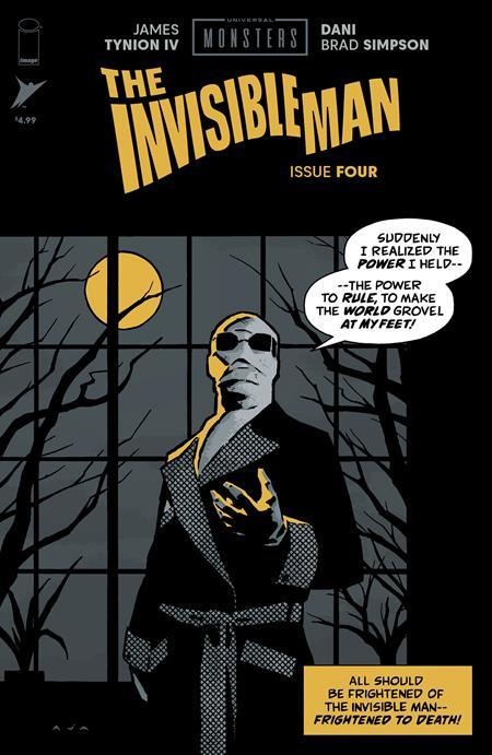 UNIVERSAL MONSTERS THE INVISIBLE MAN #4 CVR C INC 1:10 DAVID AJA PULP VAR (OF 4)