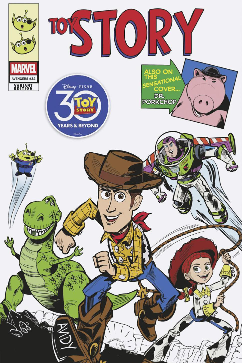 AVENGERS #32 MARCO FORCELLONI PIXAR TOY STORY HOMAGE VAR CVR E