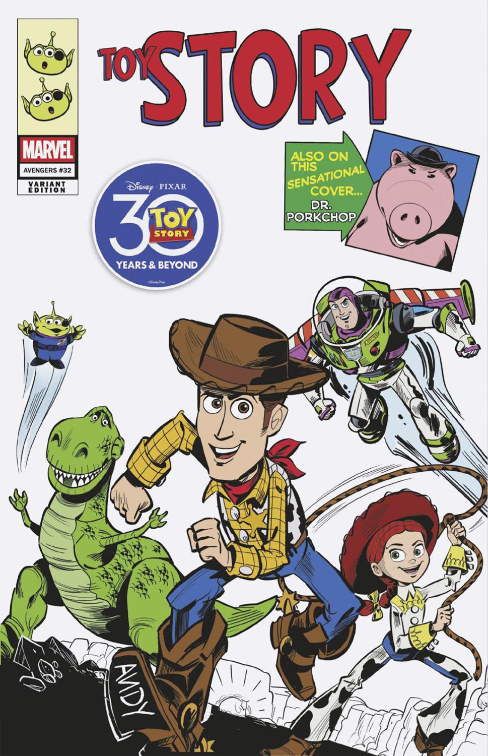 AVENGERS #32 MARCO FORCELLONI PIXAR TOY STORY HOMAGE VAR CVR E
