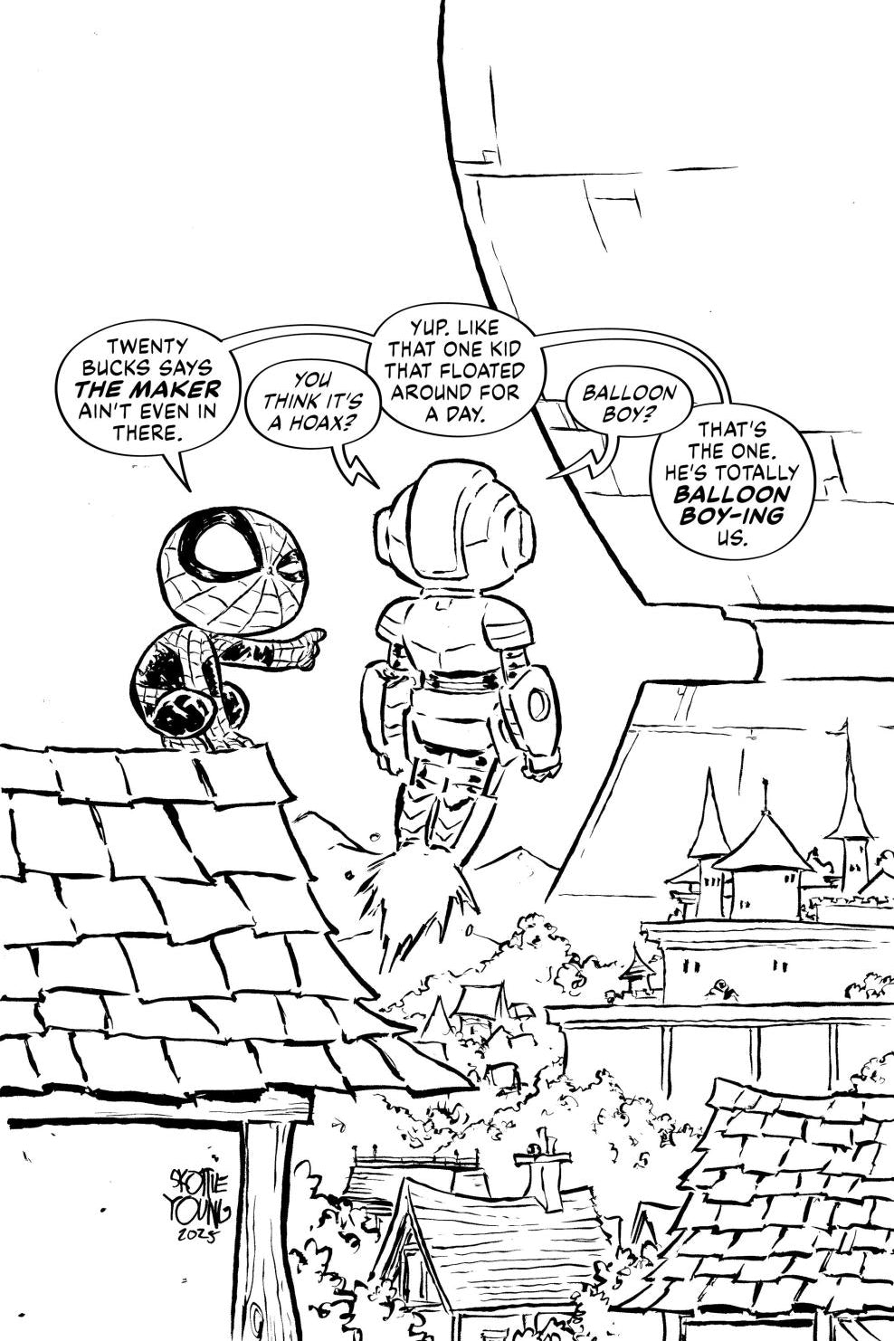 ULTIMATE ENDGAME #1 SKOTTIE YOUNG BLACK AND WHITE VIRGIN VAR 1:100 INCV