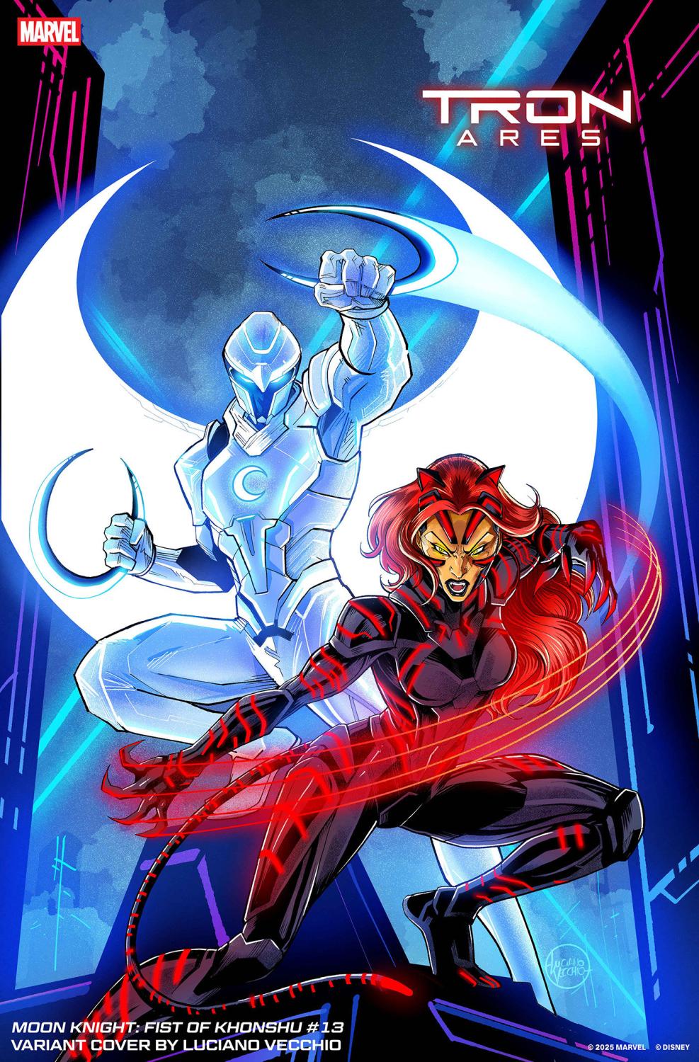MOON KNIGHT FIST OF KHONSHU #13 LUCIANO VECCHIO TRON ARES VAR CVR D