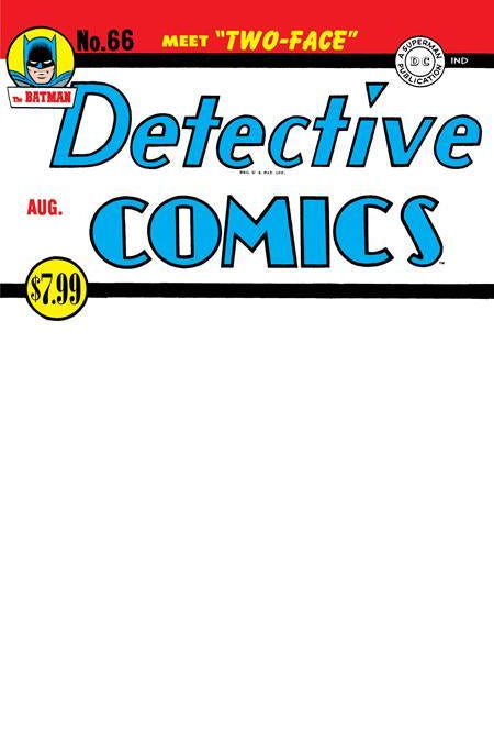 DETECTIVE COMICS #66 FACSIMILE EDITION CVR D BLANK VAR