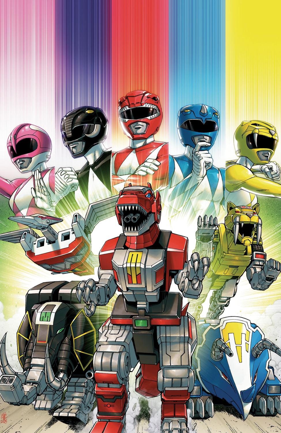 MIGHTY MORPHIN POWER RANGERS ZORD QUEST #1 C VAR FULL ART FOIL COLLER CVR C
