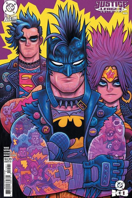 JUSTICE LEAGUE UNLIMITED #15 CVR G DAN HIPP PUNK ROCK CARD STOCK VAR DC K.O.