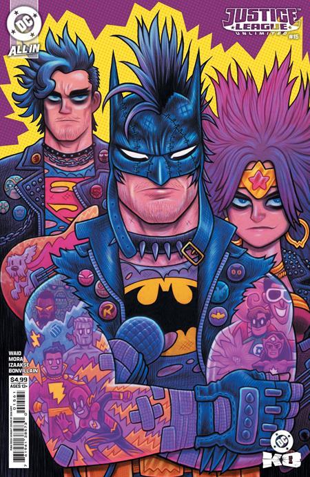 JUSTICE LEAGUE UNLIMITED #15 CVR G DAN HIPP PUNK ROCK CARD STOCK VAR DC K.O.