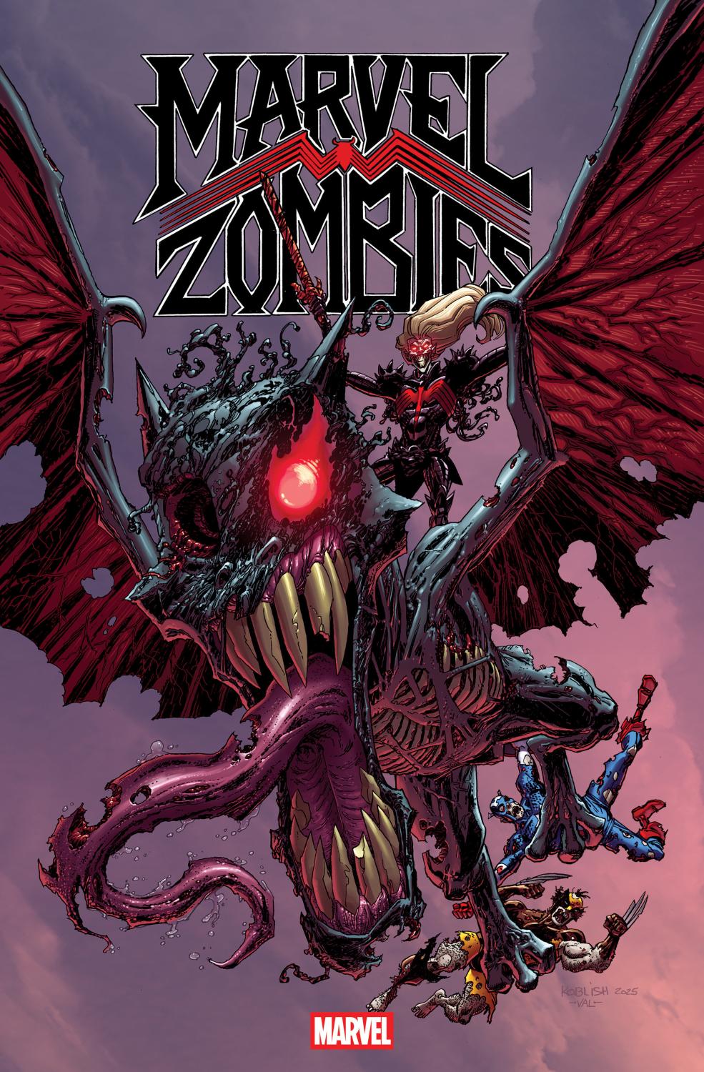 MARVEL ZOMBIES RED BAND #5 SCOTT KOBLISH RETRO ZOMBIE VAR POLYBAGGED CVR B