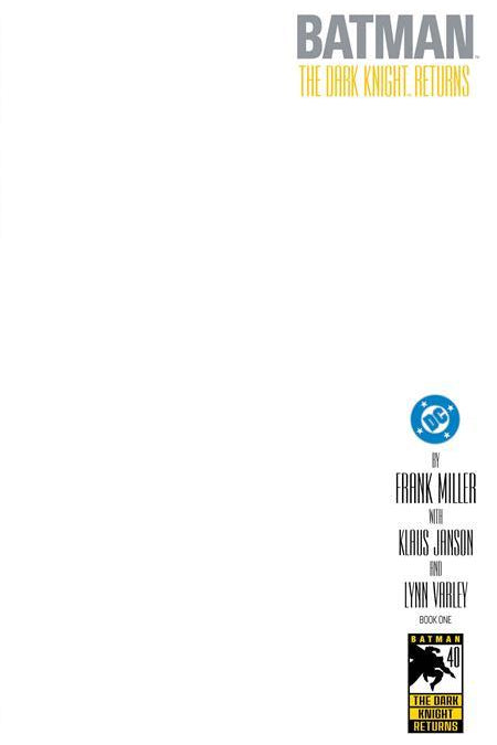 BATMAN THE DARK KNIGHT RETURNS #1 FACSIMILE EDITION CVR E BLANK CARD STOCK VAR (OF 4)