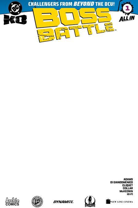 DC K.O. BOSS BATTLE #1 ONE SHOT CVR H BLANK CARD STOCK VAR