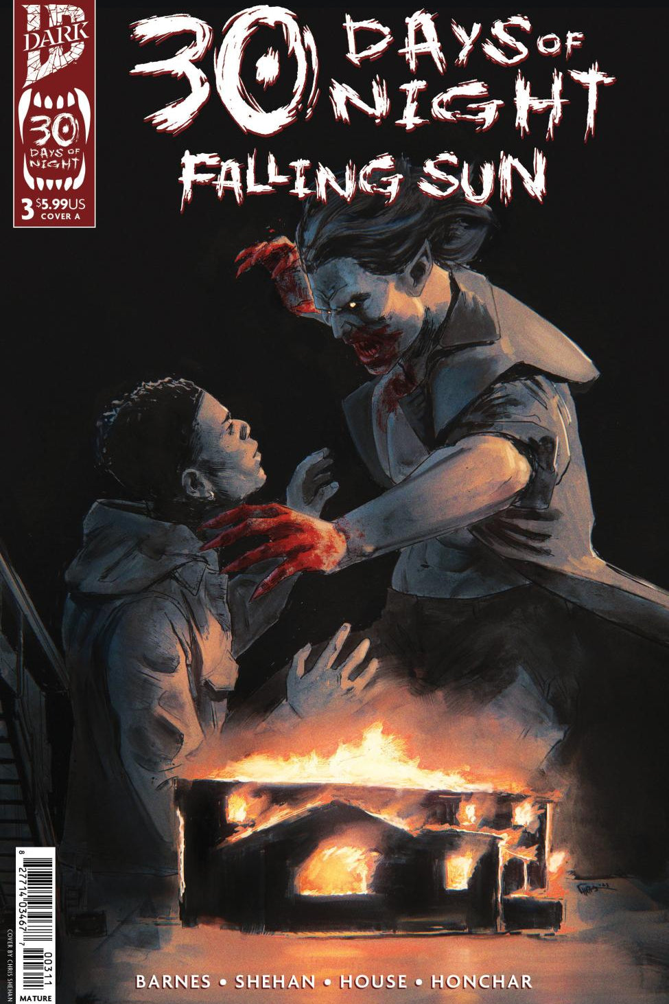 30 DAYS OF NIGHT FALLING SUN #3 COVER A SHEHAN CVR A