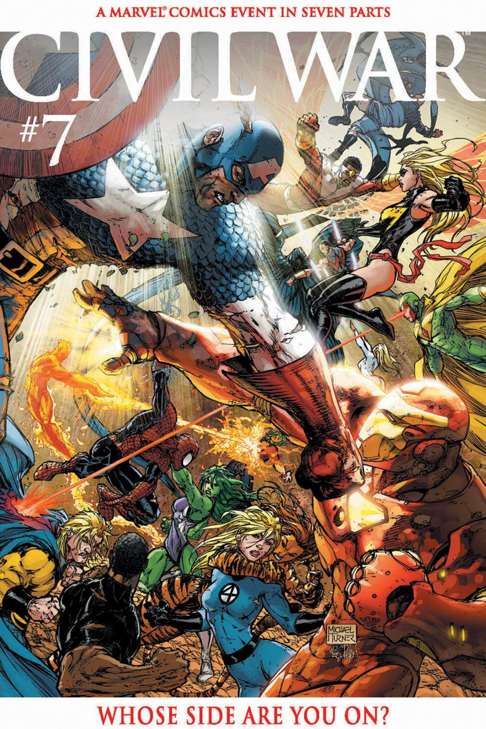 CIVIL WAR #7 FACSIMILE EDITION MICHAEL TURNER FOIL VAR CVR B