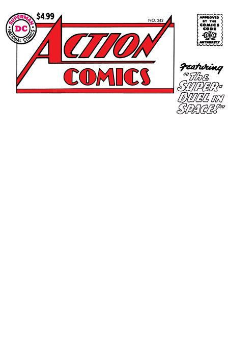 ACTION COMICS #242 FACSIMILE EDITION CVR B BLANK CARD STOCK VAR
