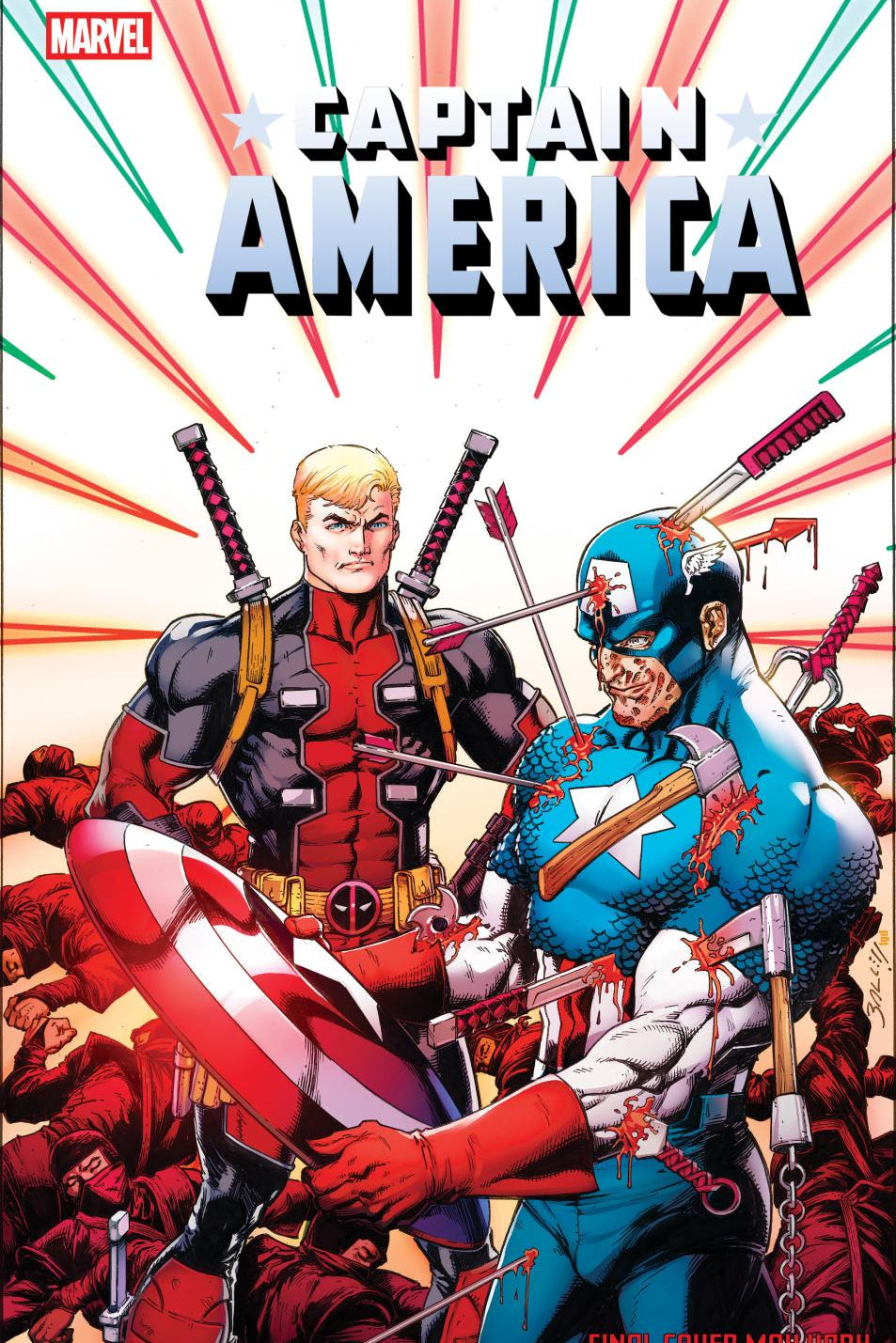 CAPTAIN AMERICA #9 MARK BAGLEY APRIL POOLS DAY VAR CVR D