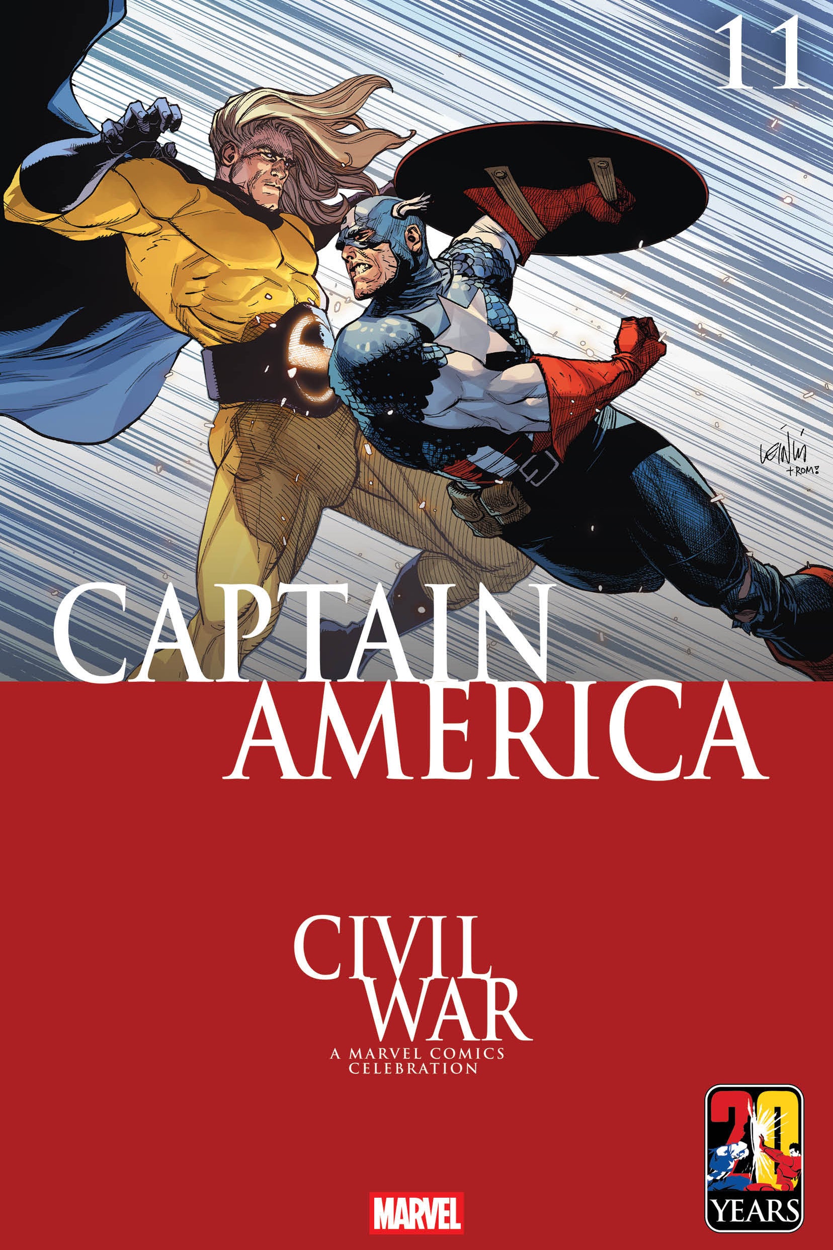 CAPTAIN AMERICA #11 LEINIL YU CIVIL WAR CELEBRATION VAR CVR B