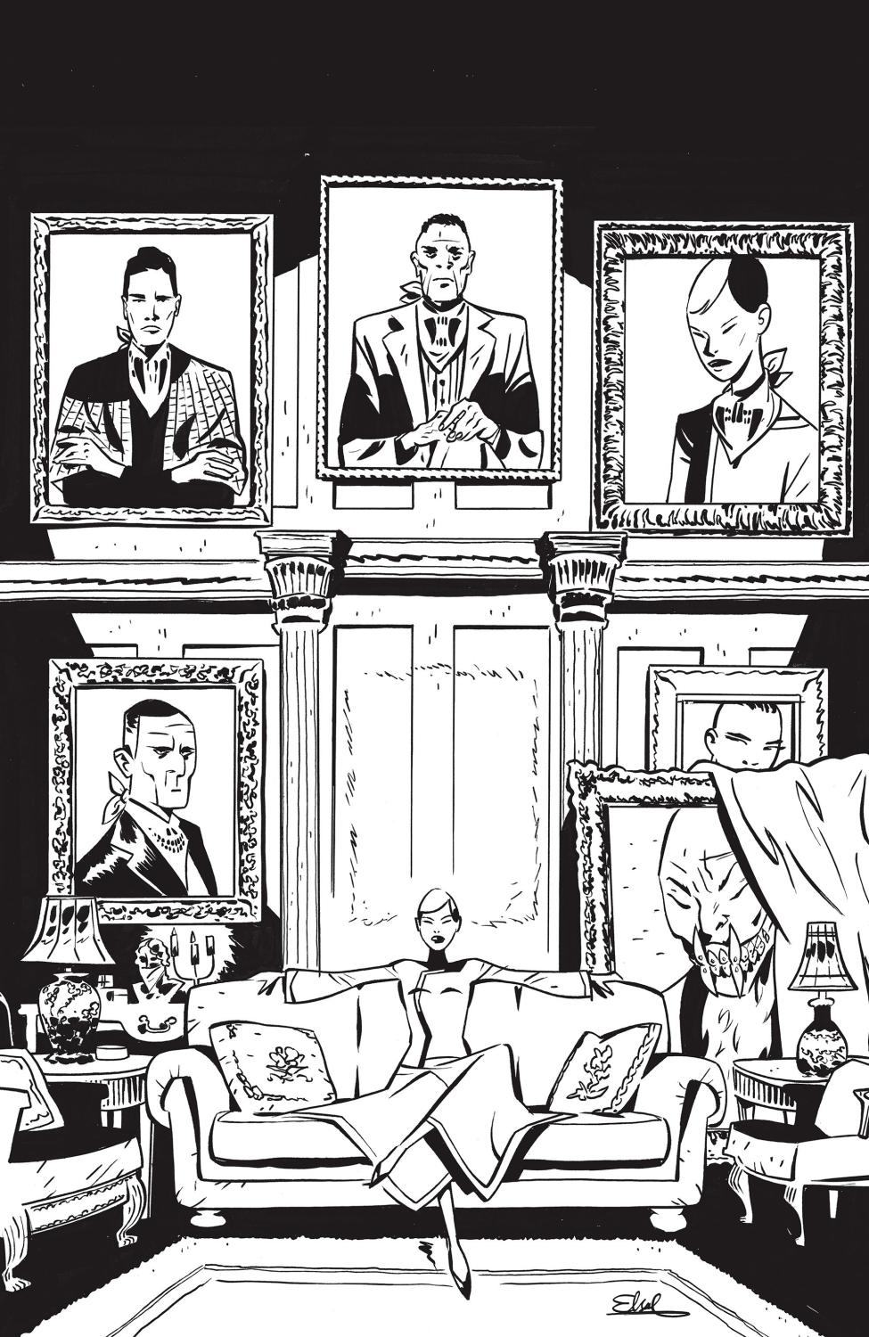 FALL OF THE HOUSE OF SLAUGHTER #1 D 1:10 INCV FULL ART CHARRETIER CVR D 1:10 INCV