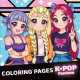 K-POP FANDOM COLORING PAGES KAWAII SPECIAL TP