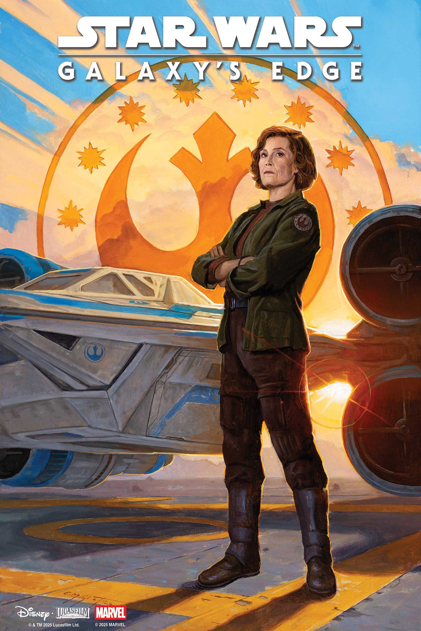 STAR WARS GALAXYS EDGE - ECHOES OF THE EMPIRE #2 EM GIST MANDALORIAN AND GROGU VAR CVR C