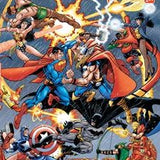 AVENGERS JLA #2 FACSIMILE EDITION CVR D GEORGE PEREZ FOIL VAR (OF 4)