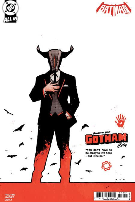 BATMAN #10 CVR F INC 1:25 DAVID AJA CARD STOCK VAR