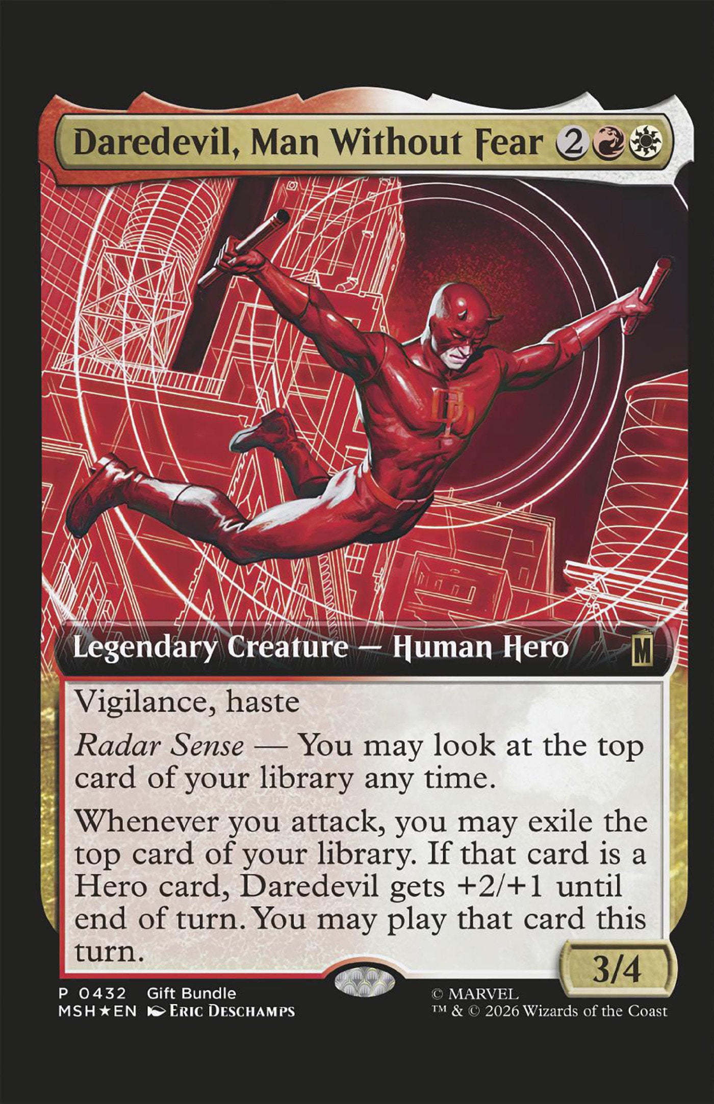 DAREDEVIL #4 CLASSIFIED ARTIST MAGIC THE GATHERING VAR CVR B