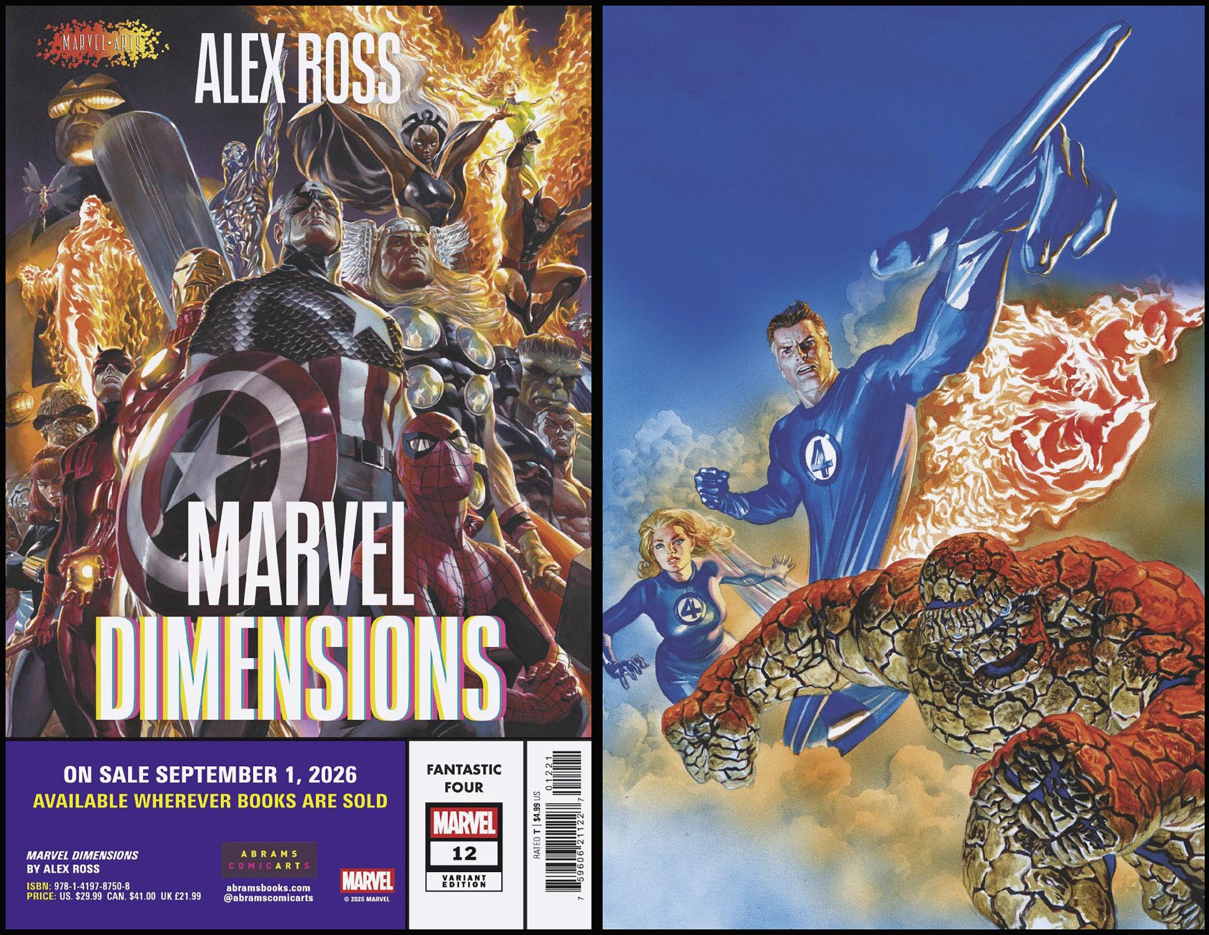 FANTASTIC FOUR #12 ALEX ROSS MARVEL DIMENSIONS VAR CVR B